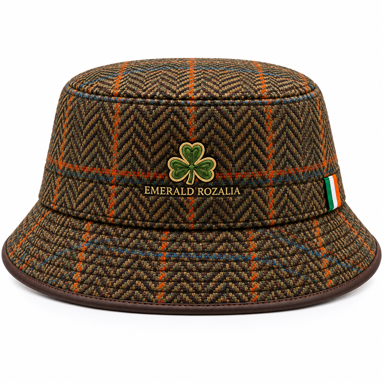 Brown Heritage Tweed Bucket Hat — Colour image 3