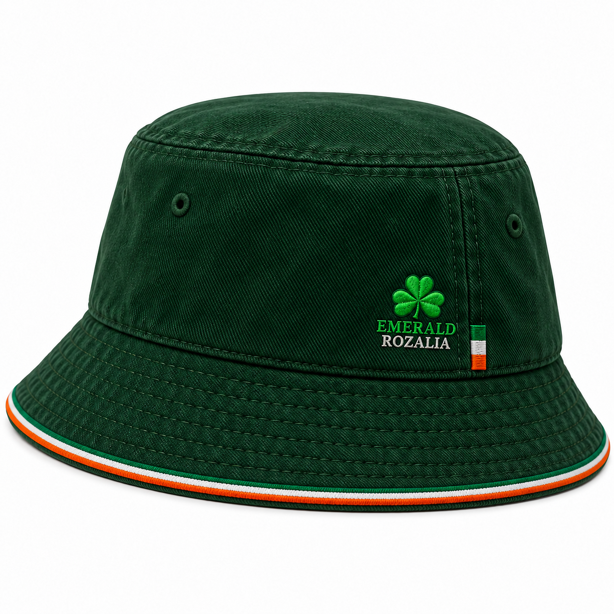 Emerald Shamrock Green Bucket Hat — Colour image 2