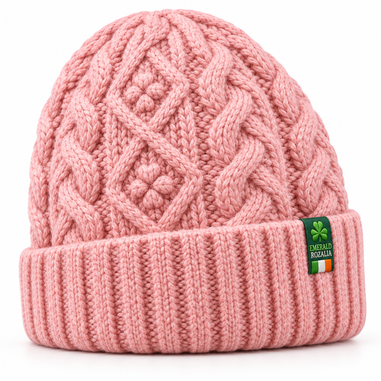 Irish Heritage Light Pink Beanie — Colour image 4