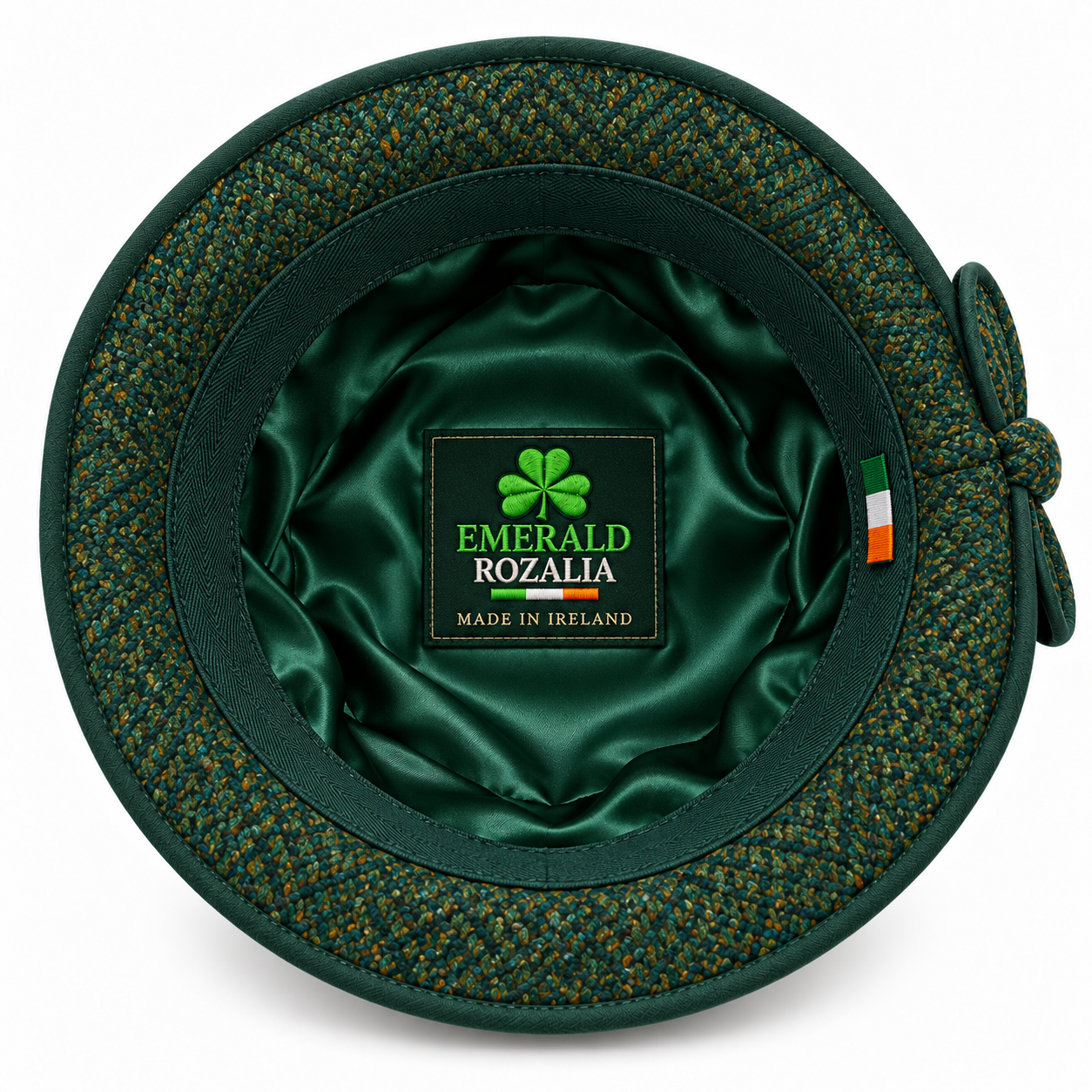 Emerald Bow Cloche Hat — Colour image 4