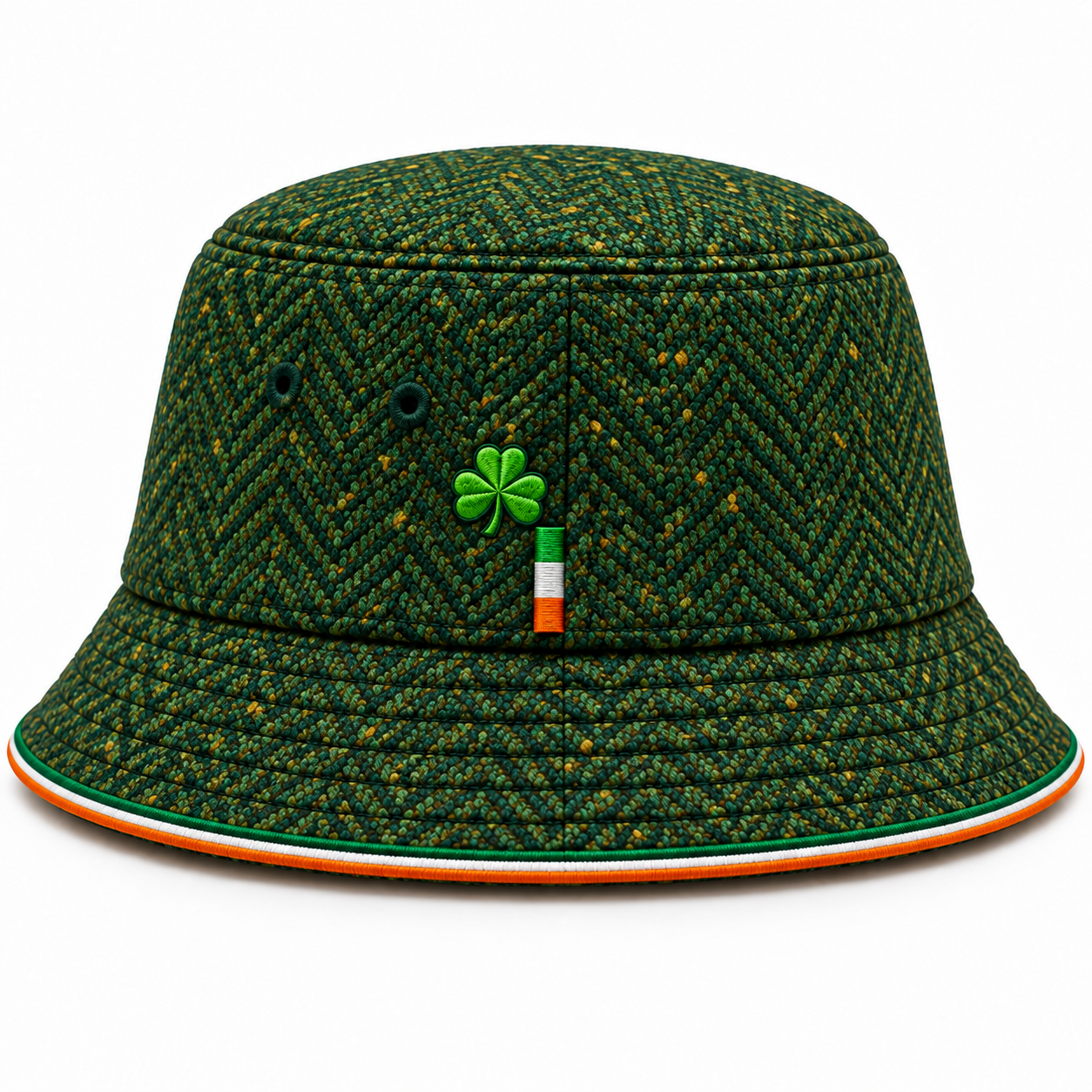 Emerald Heritage Tweed Bucket Hat — Colour image 2