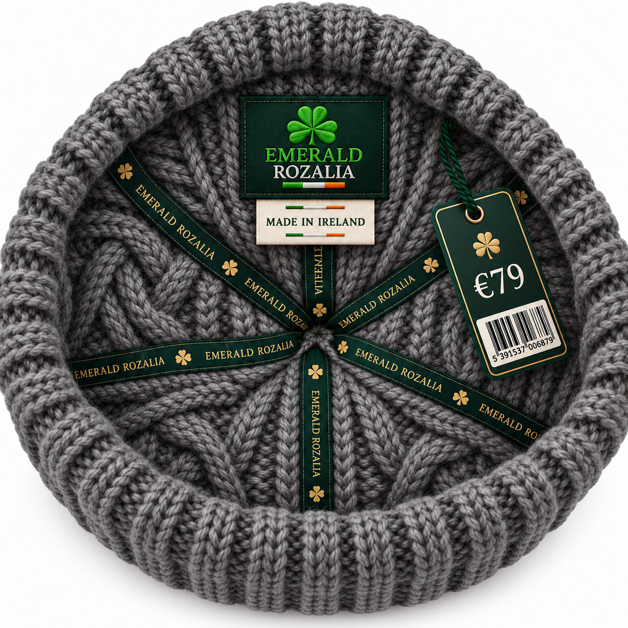 Irish Heritage Charcoal Gray Beanie — Colour image 5