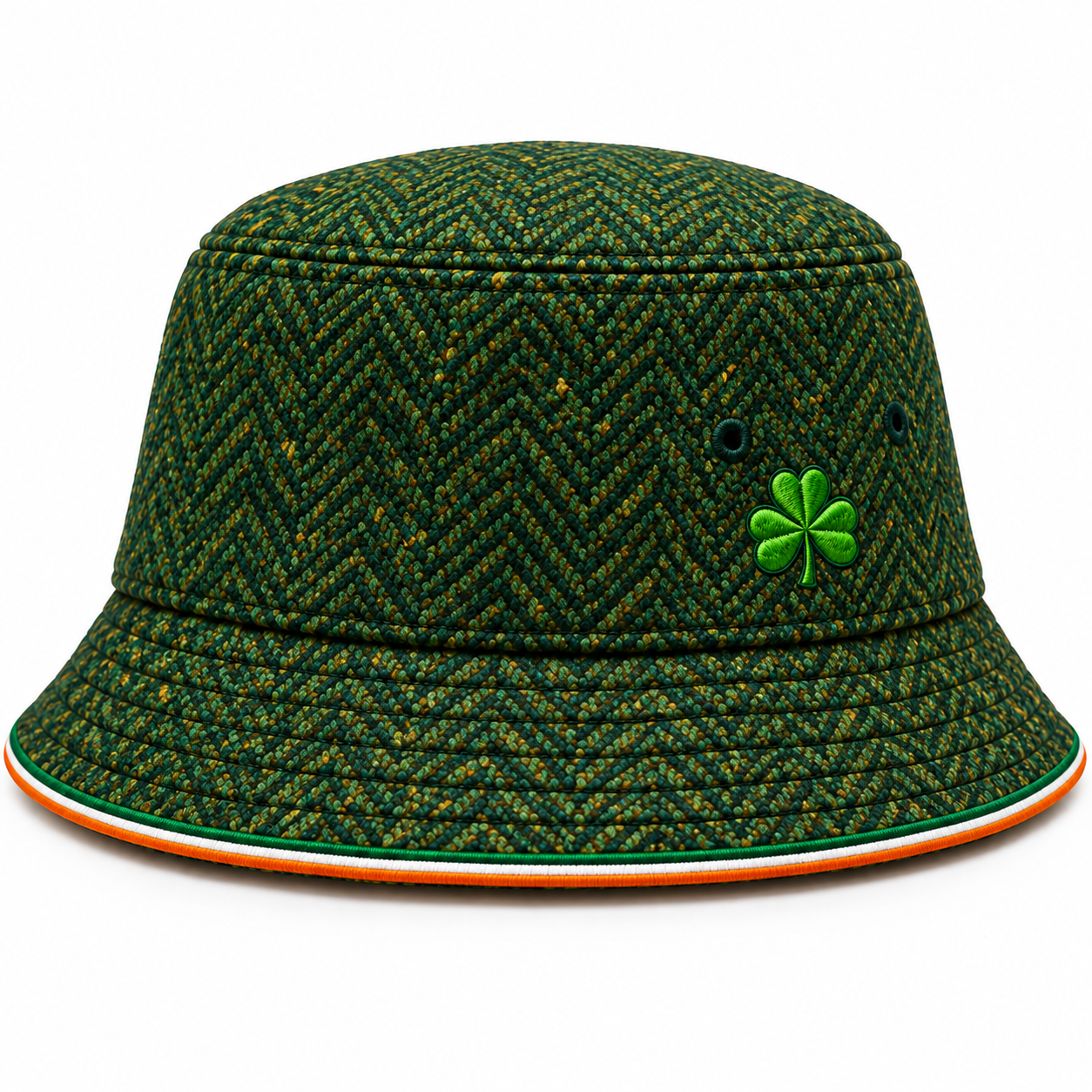 Emerald Heritage Tweed Bucket Hat — Colour image 3