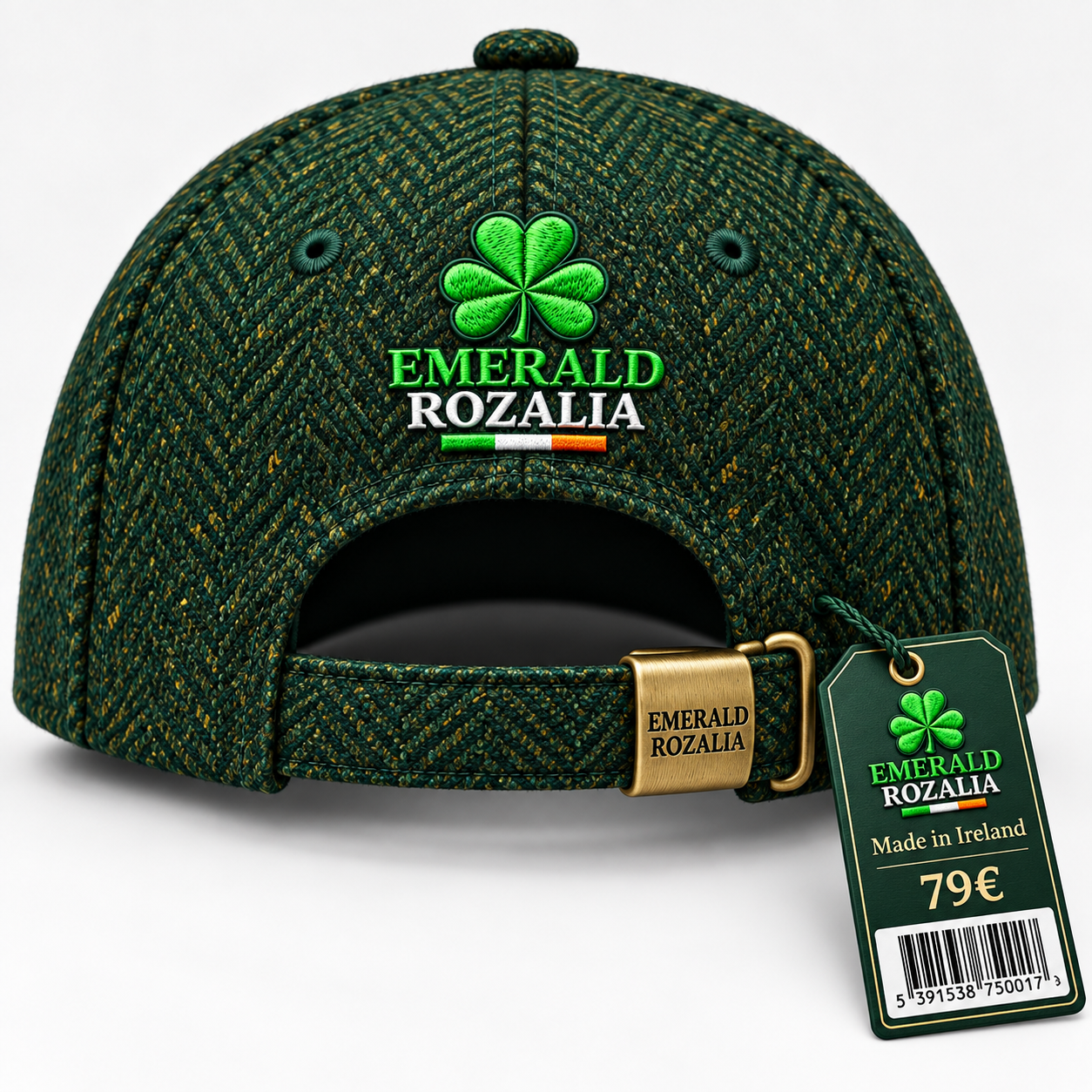 Irish Heritage Dark Green Baseball Cap — Colour image 4