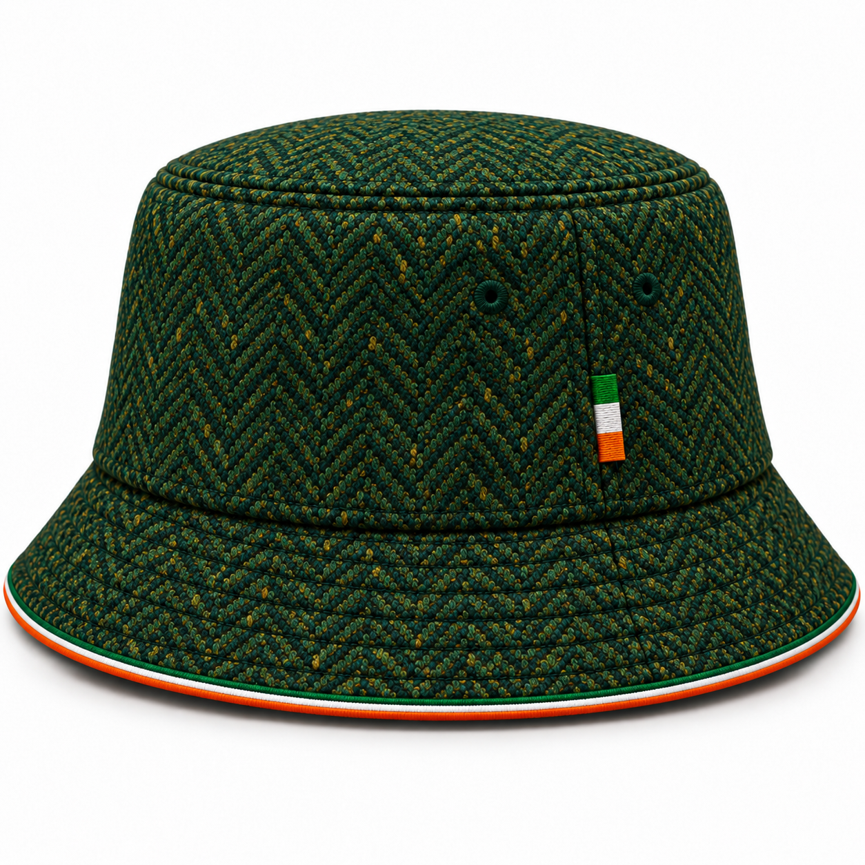 Emerald Herringbone Shamrock Bucket Hat — Colour image 2