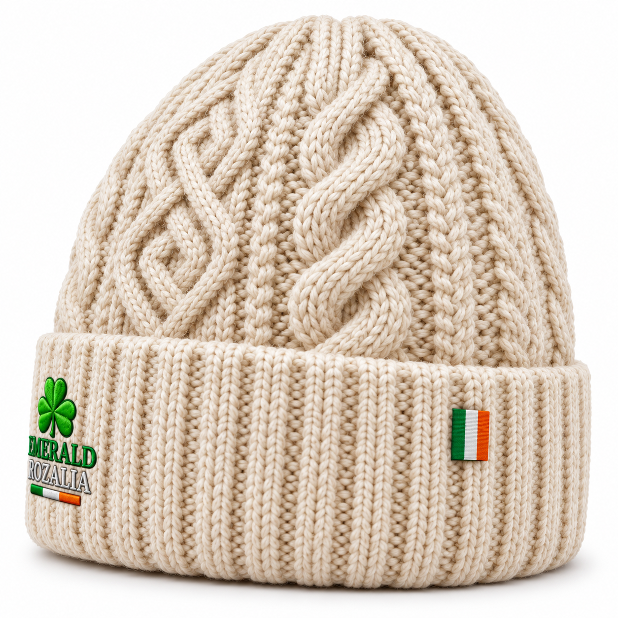 Irish Heritage Off White Beanie — Colour image 2