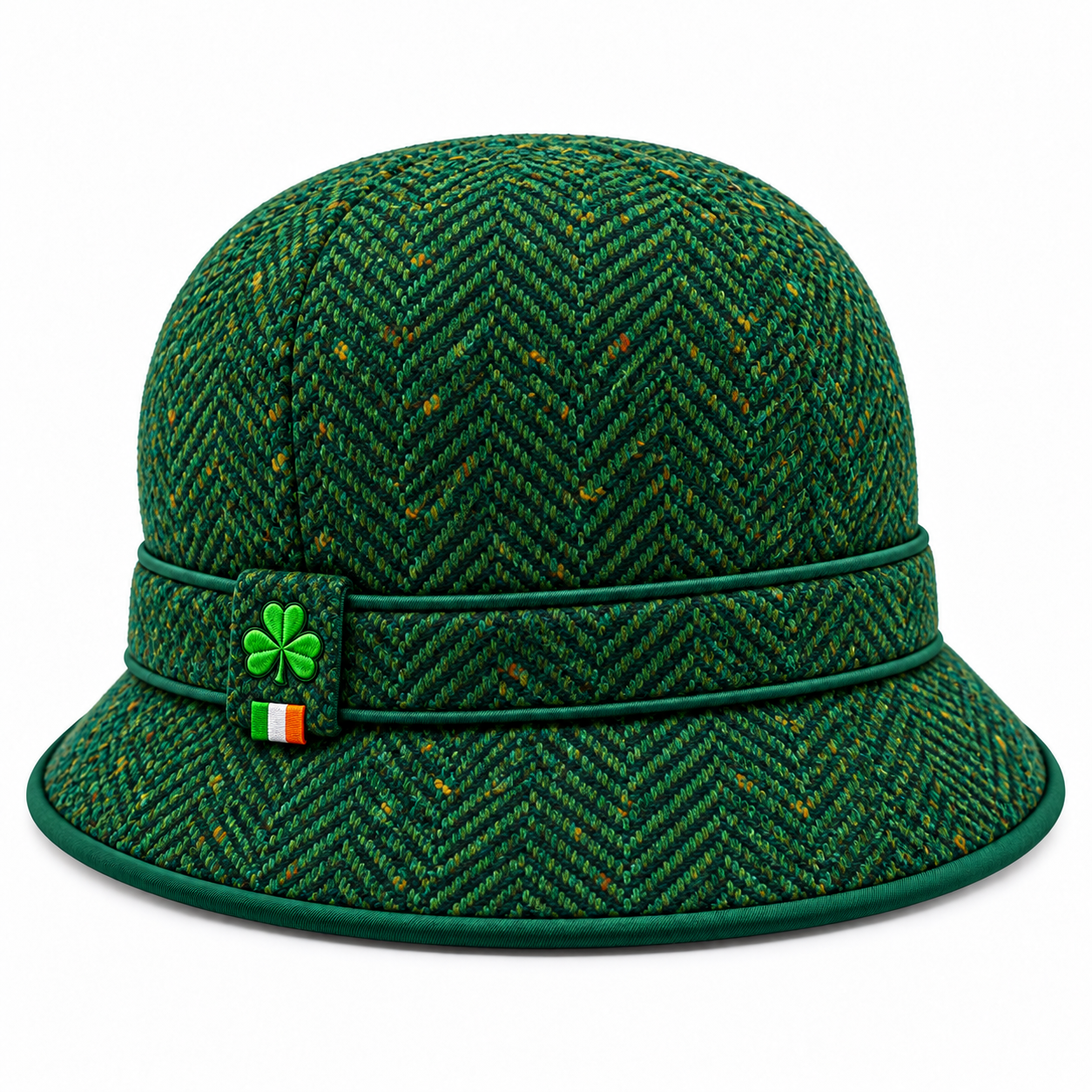Emerald Side Bow Cloche Hat — Colour image 3