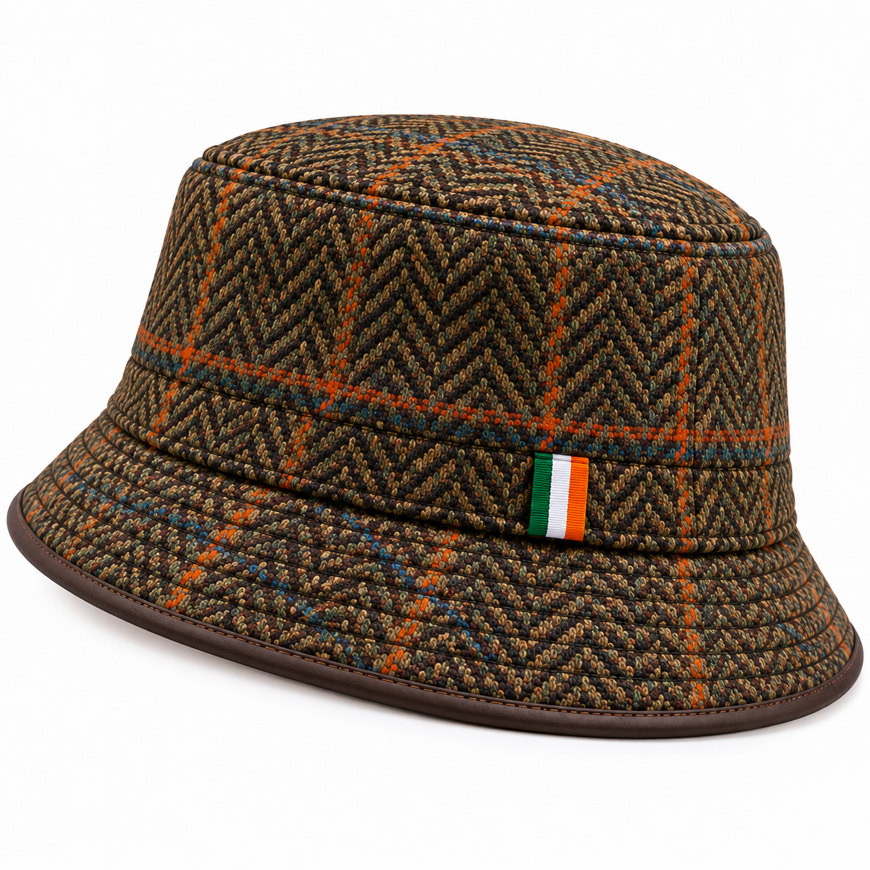 Brown Heritage Tweed Bucket Hat view 1