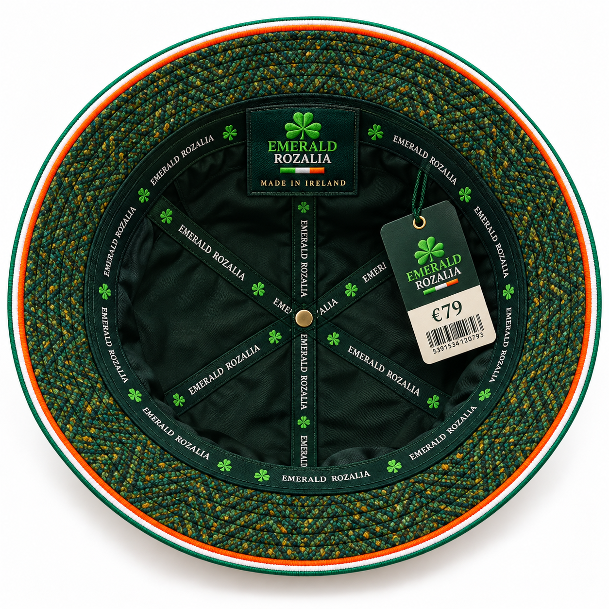 Emerald Heritage Tweed Bucket Hat — Colour image 5
