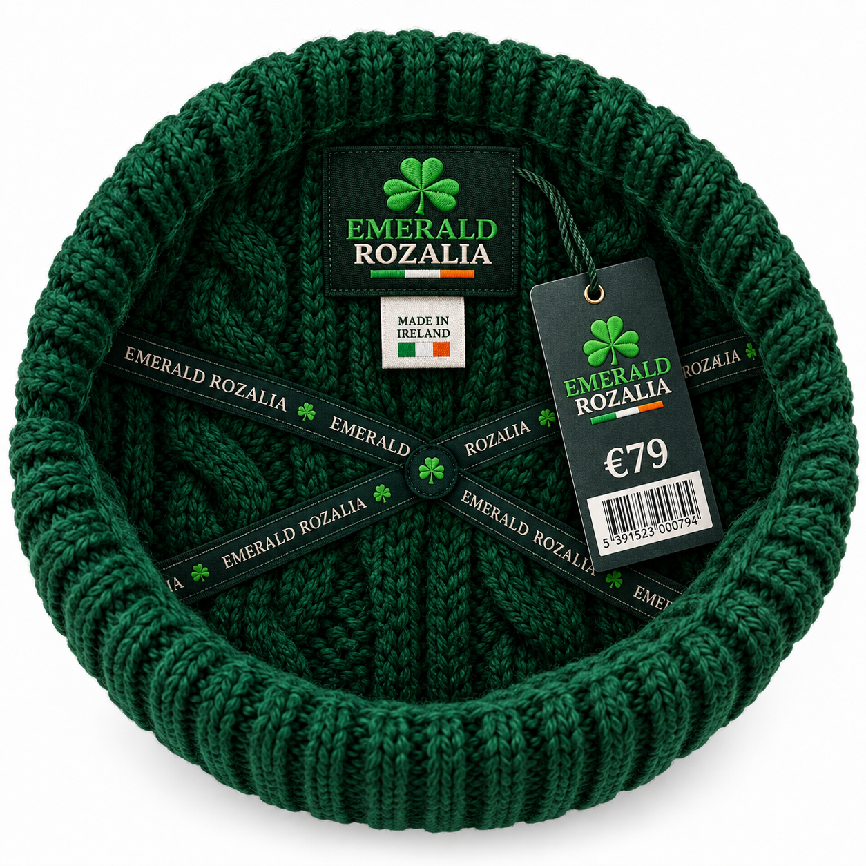 Irish Heritage Dark Green Beanie — Colour image 5