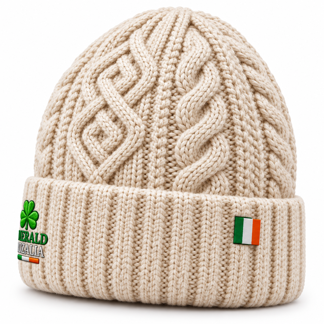 Irish Heritage Off White Beanie — Colour image 3