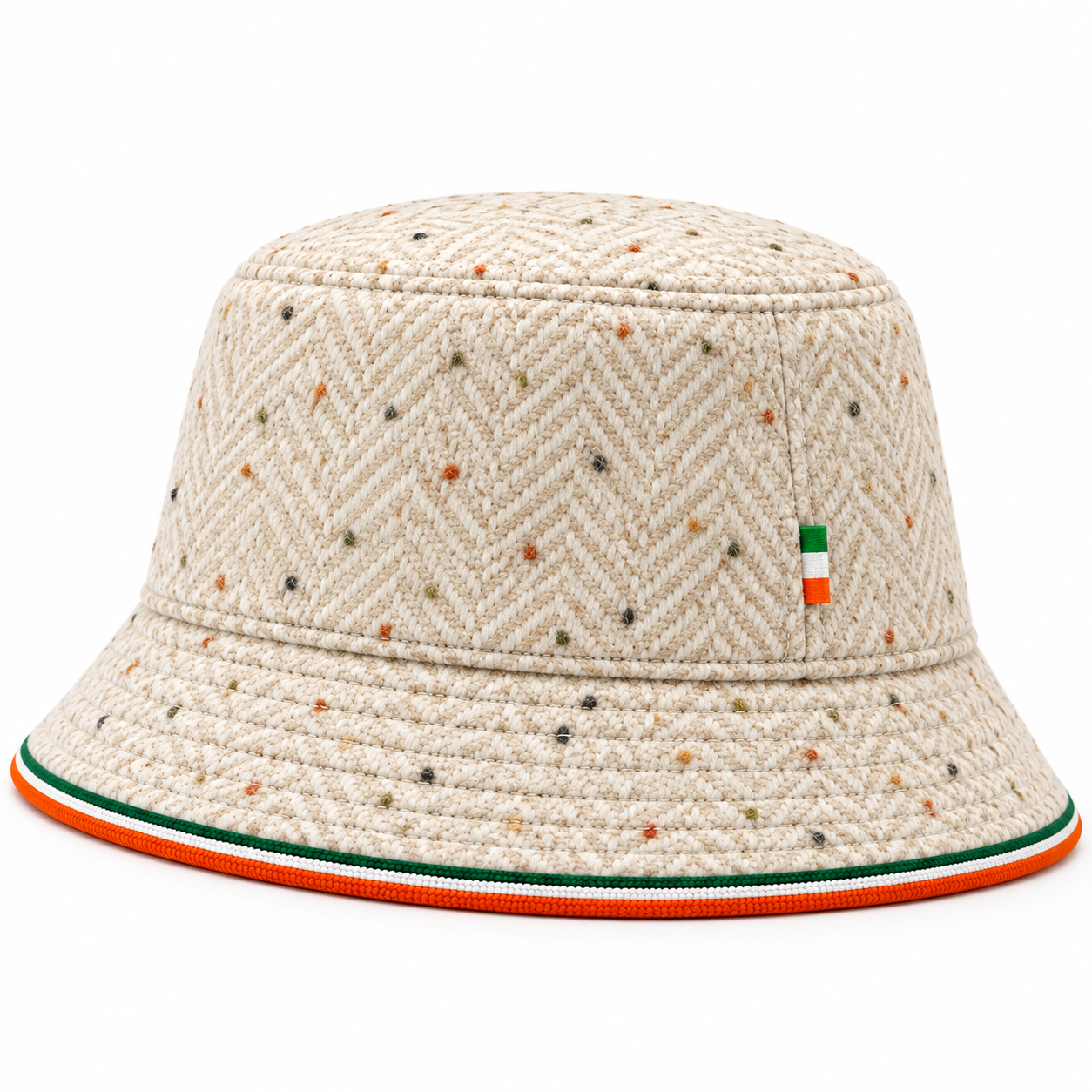 Ivory Speckled Heritage Bucket Hat — Colour image 4
