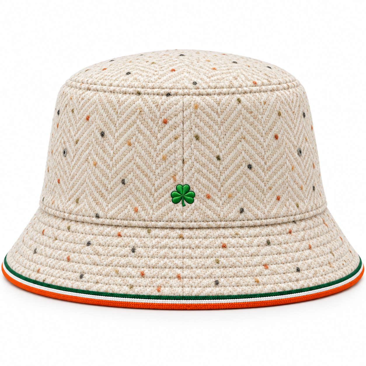 Ivory Speckled Heritage Bucket Hat — Colour image 2