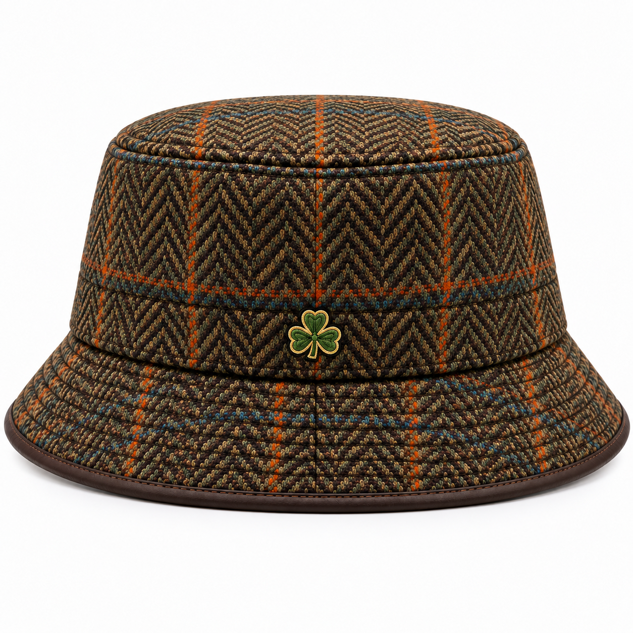 Brown Heritage Tweed Bucket Hat — Colour image 2