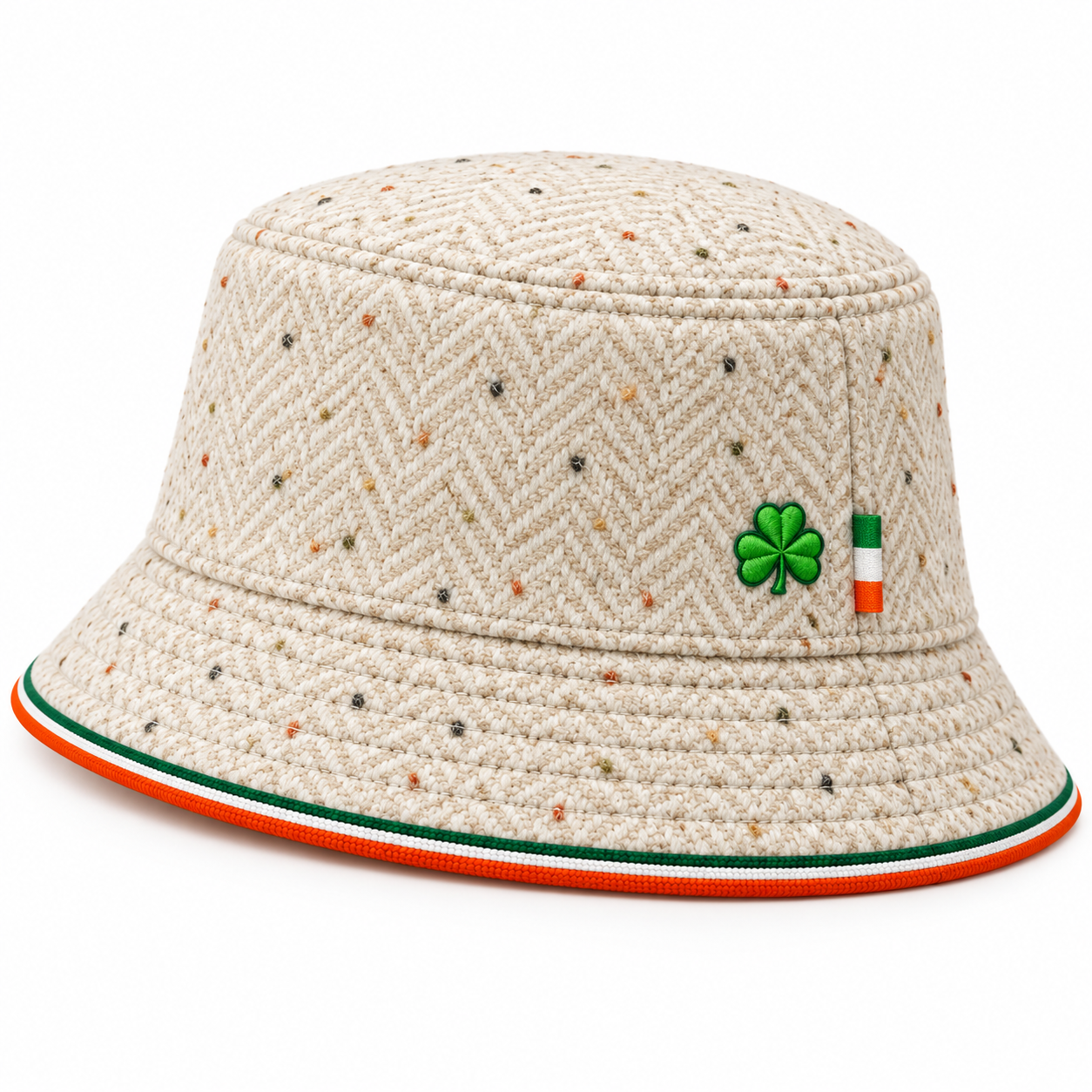 Ivory Speckled Heritage Bucket Hat — Colour image 3